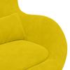 Egg Chair with Footstool Yellow Velvet