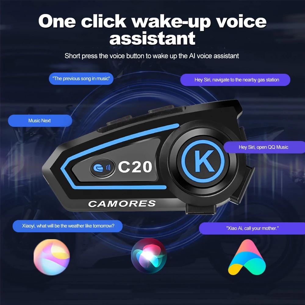 Kebidumei Мотоциклетная гарнитура Стерео Bluetooth Звонок Hands Free IPX7 Водонепроницаемая 1000 мАч С трехцветной подсветкой