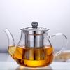 Жаропрочный боросиликатный стеклянный чайник с фильтром из нержавеющей стали