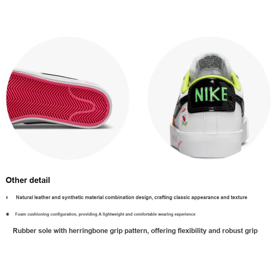 Nike Детские кроссовки Blazer Low 77 GS White Multi Black Signal-Blue DV1747-101