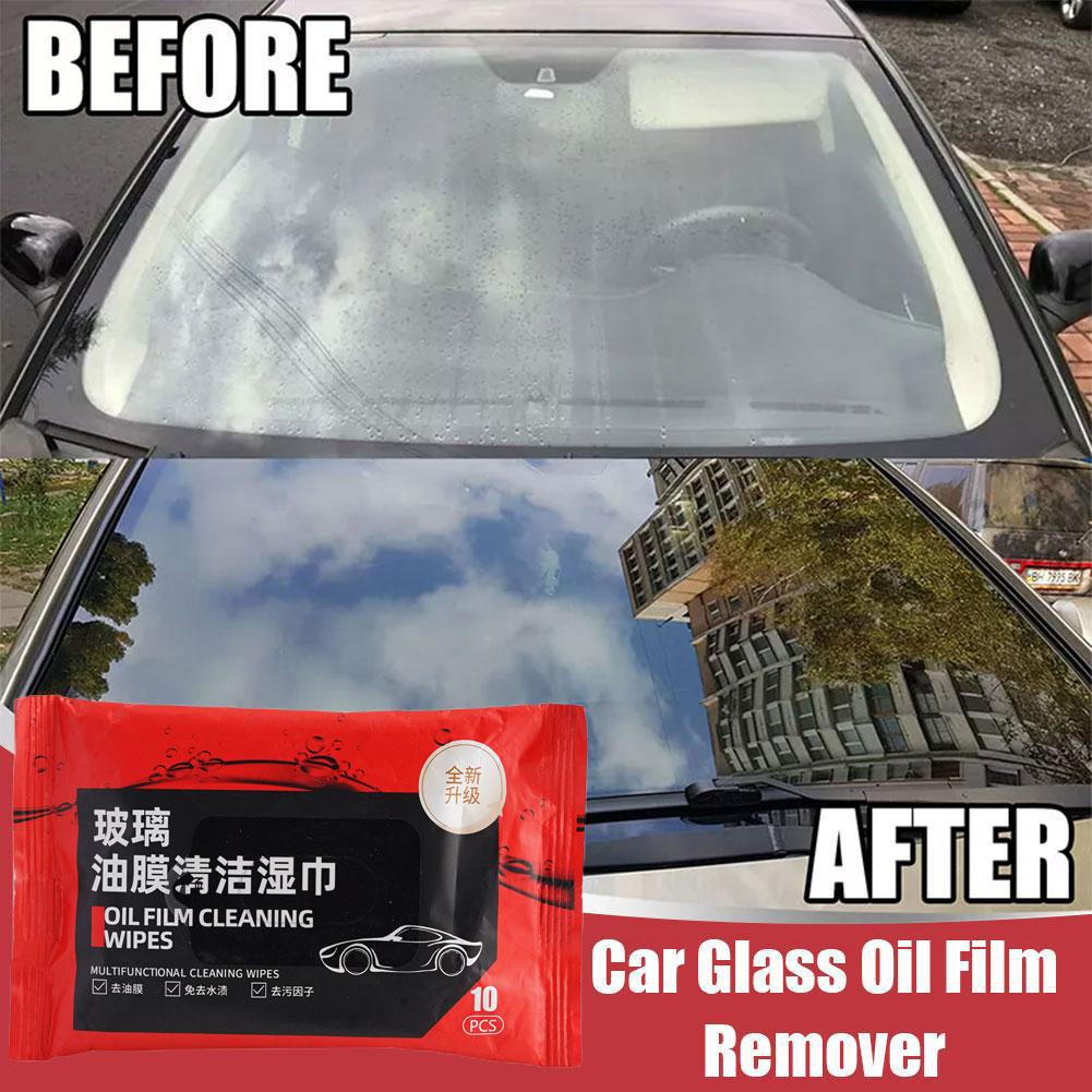1-10Pcs Car Glass Oil Film Removal Wipes Oil Film Cleaning Wipes Car Oil Stain Cleaner Vehicle Window Powerful Decontamination