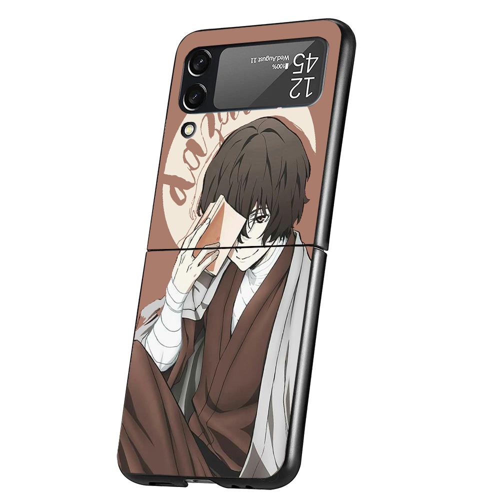 Bungo Stray Dogs Dazai Cover Phone Case For Samsung Galaxy Z Flip 7 6 5 4 3 5G Flip7 Flip6 Flip5 Flip4 Flip3 Black Fundas Shell