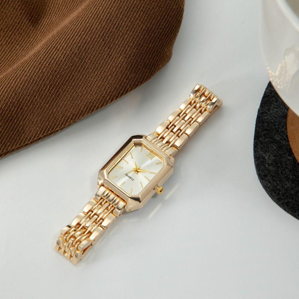 Quartz Movement Women Quartz Watch Stainless Steel Strap Ladies Watch Set Daily Wear