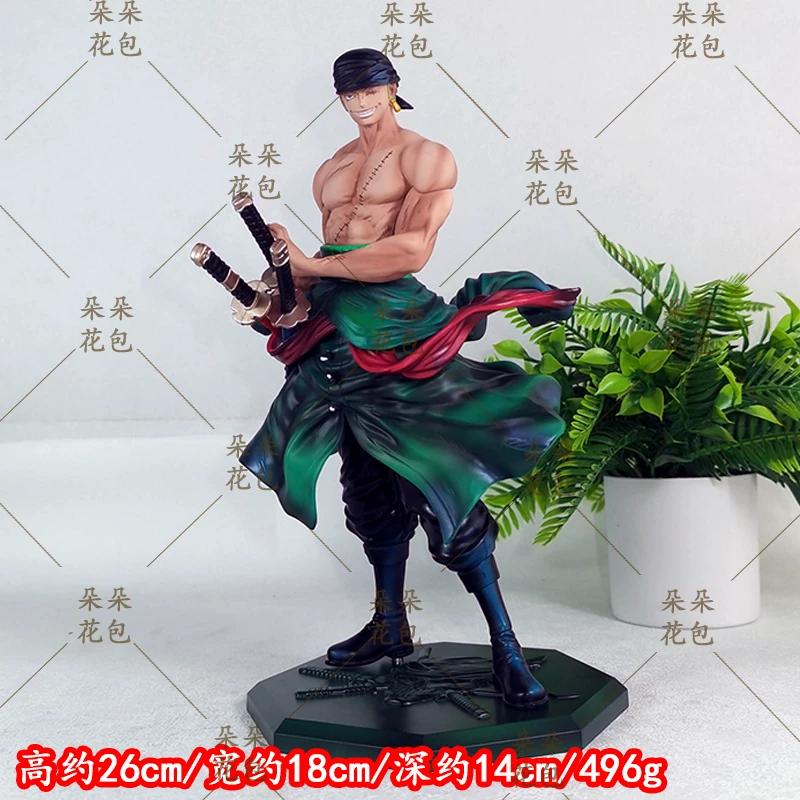 Фигурка Ророноа Зоро из One Piece Аниме Периферия Коллекционная Модель 26 см Статуэтка Декор для Стола Модная Игрушка Подарок для Фанатов Аниме