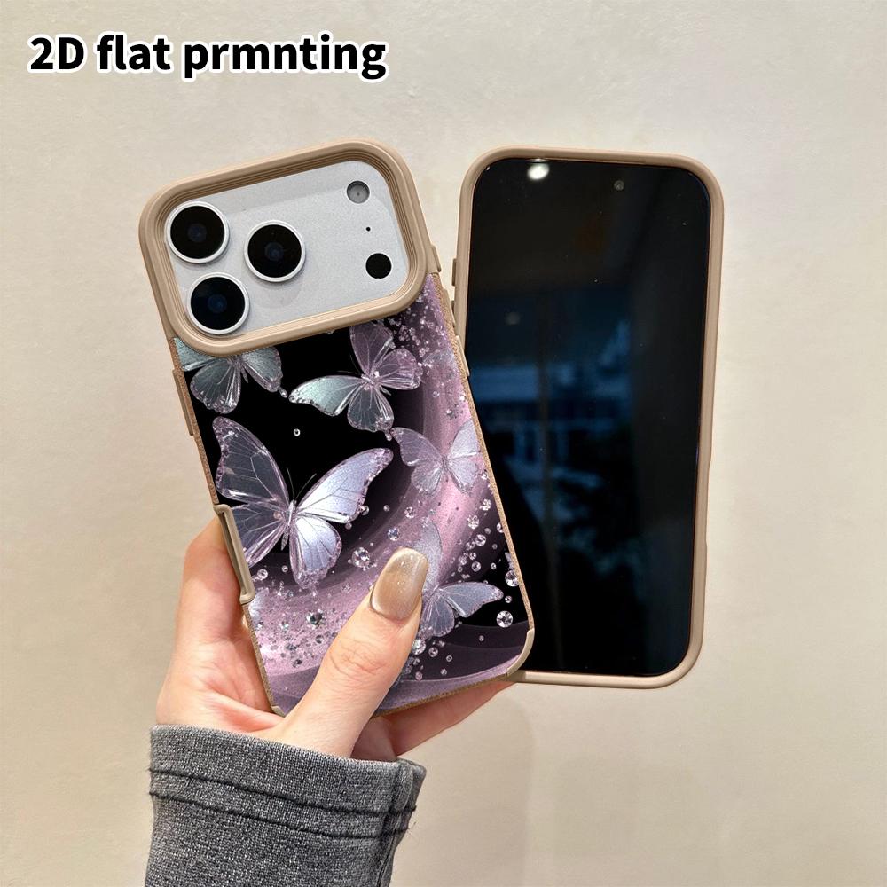 Phone Case: 2D flat lambskin suitable for iPhone 18, 17, 16, 15, 14, 13 Pro protective cases, pink teddy bear, Christmas and Halloween gifts