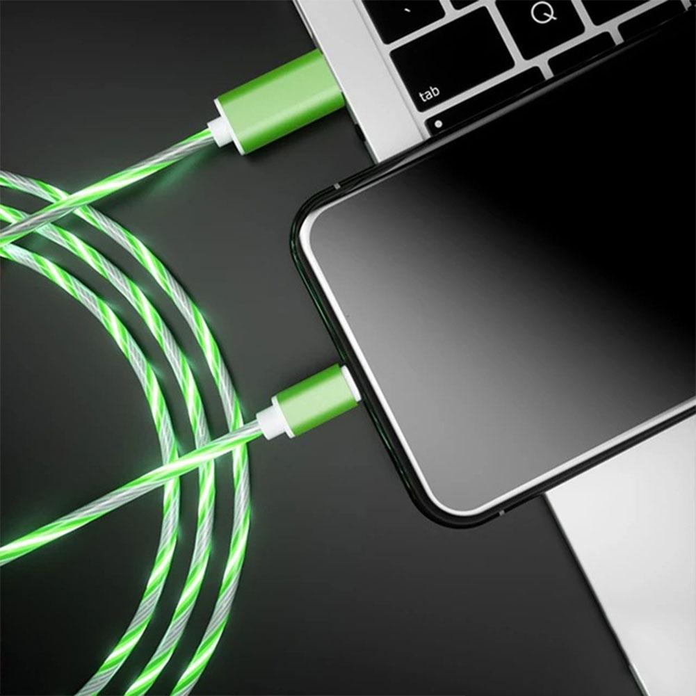 Streamer Data Cable Fast Charging Type C Cable For Huawei 1m Cable Streamer Flowing LED B8R5