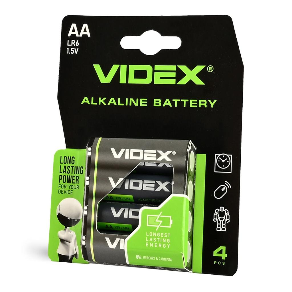 4 Szt. Mocne Baterie Alkaliczne Zestaw Videx Aa Lr6 1.5V 2600 Mah