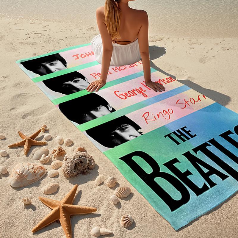 The Beatles Band Fashion Beach Towel: Ideal for Summer Adventures Soft, absorbent and quick drying suitable for swimming and bathing