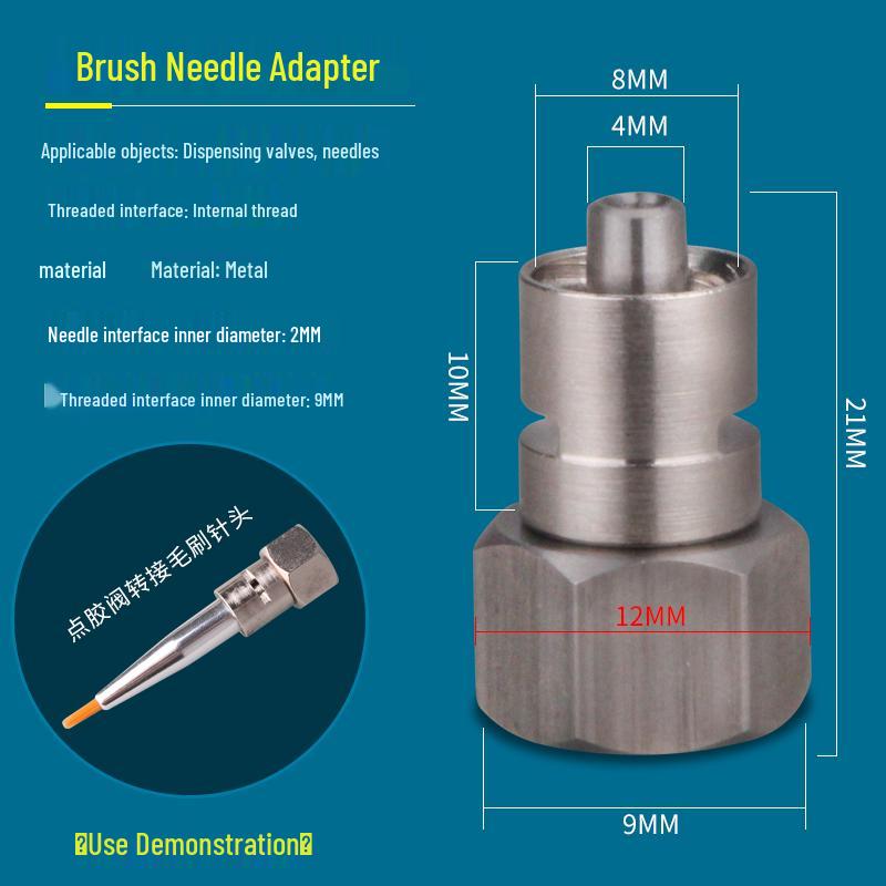 Ruhr Needle Tip Dispensing Machine Adapter: Valve Connector & Holder Accessories