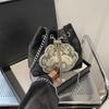 Женская Сумка на Цепочке через Плечо Китайский Стиль Модная Мягкая Вышивка Сумка-Ведро на Шнурке Повседневная Плиссированная Ежедневная Вечерняя Сумка Кроссбоди