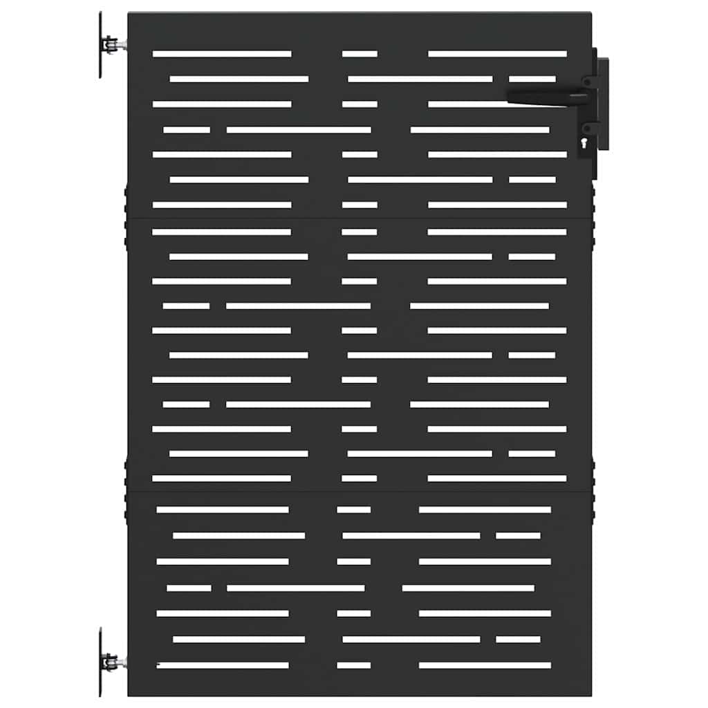 Garden Gate Black 85 x 125 cm Powder Coated Steel