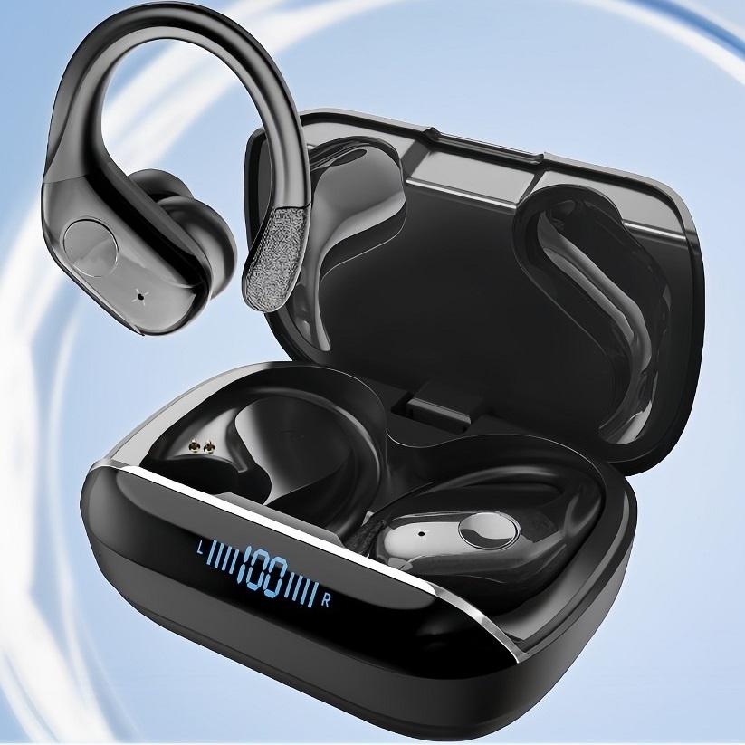 Sports TWS Bluetooth 5.4 Earphones with HiFi Stereo,Noise Reduction,LED Display &Mic for Running Gym Workout Wireless Headphones