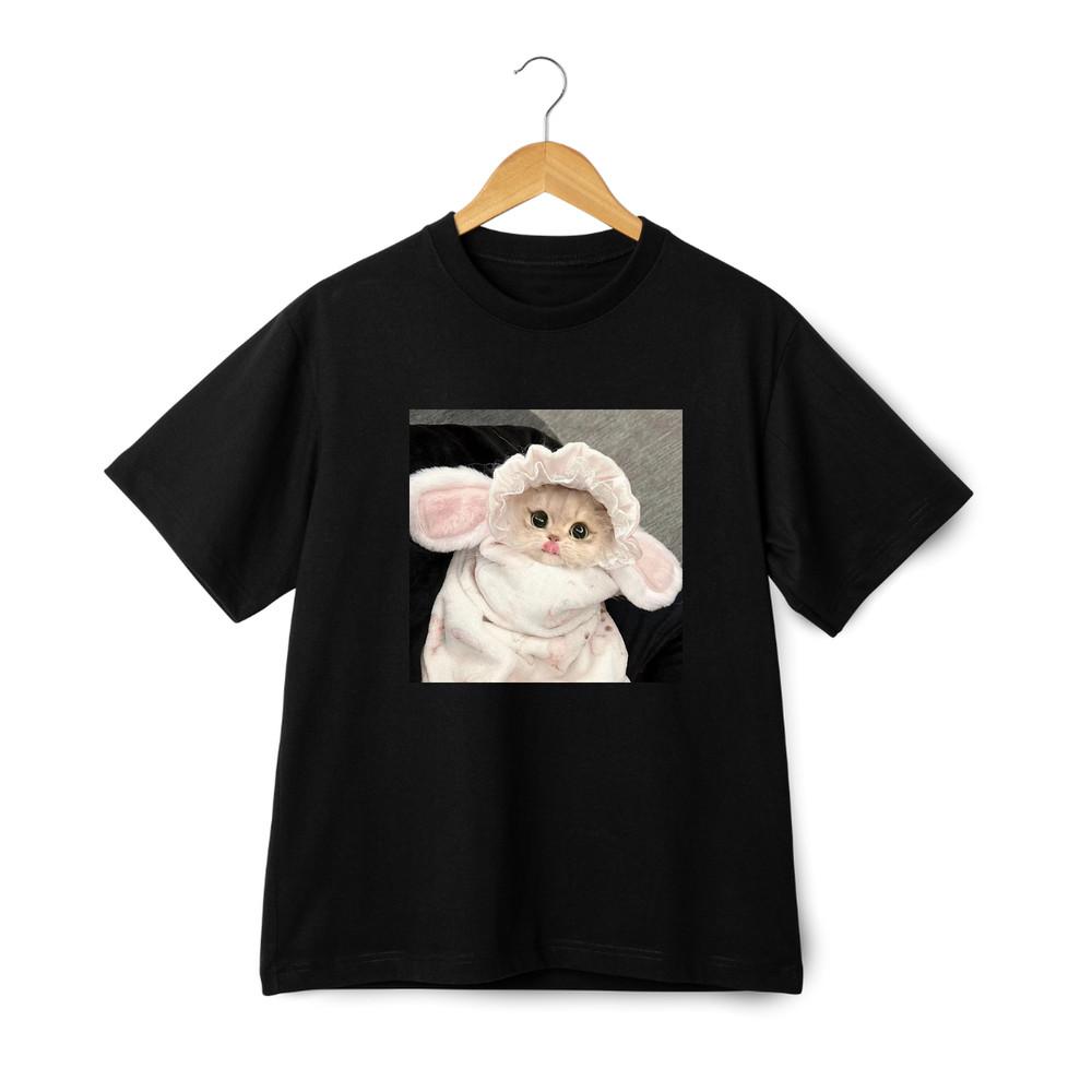 Очаровательная серия «Кошка одевается и позирует» - Модная унисекс футболка уличная одежда
