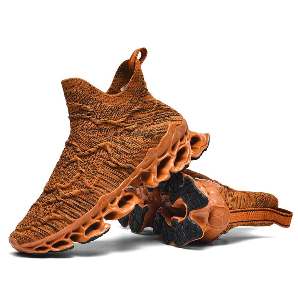 Men's New Style Comfortable Anti-skid Leisure Sports Shoes Lightweight Breathable Knitted Running Sneakers