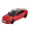 Литой под давлением автомобиль в масштабе 1/24 для модели автомобиля Tesla Model S с зарядной станцией, коллекционная звуковая световая игрушка
