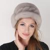 Natural Mink Fur Hats for Women Winter Warm Outdoor Full Pelt Luxury Real Fur Cap