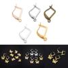50pcs 6Color Lever Back French Earring Hooks Earwire Open Loop Setting For DIY Earring Clips Clasp Jewelry Making Accessories