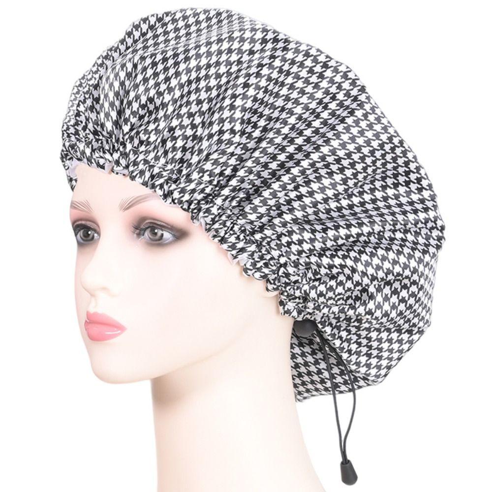 Регулируемые шапочки для душа, двухслойная ночная шапочка, шапочка для сна, шапочка для купания, ванная комната