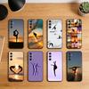 Чехол для телефона GYM Girl Gymnastic для Samsung S26, S25, S24, S23, S22, S21, Plus, Fe, Lite, Другие Черный Чехол