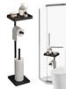 Freestanding Toilet Roll Holders Stainless Steel Toilet Paper Stand Anti-Rust Space Bathroom Tissue Rack Paper Dispenser Storage