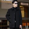 Mid-length Cashmere Coat Men's Business Lapel Down Liner Windbreaker Thickened Warm Winter Dad Woolen Coat