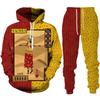 Spring Autumn African Style 3D Print Tracksuit Set Man Woman Hoodie + Pants 2PCS Sets Dashiki Ethnic Casual Pullover Streetwear