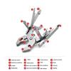 Silver Multitool Pliers Foldable Outdoor Tool Easy Carry Foldable Tool  Home Repair