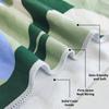 Двухстороннее бархатное пляжное полотенце из микрофибры с антипригарным покрытием, банное полотенце с принтом, солнцезащитное полотенце для плавания, быстросохнущее спортивное полотенце