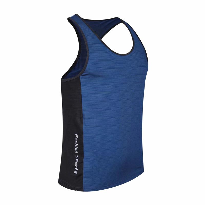 Men's Breathable Quick-drying Sleeveless Tank Sports Fitness Tops Running Basketball Vest Training T-shirt Compression Base Layer Undershirts Tee