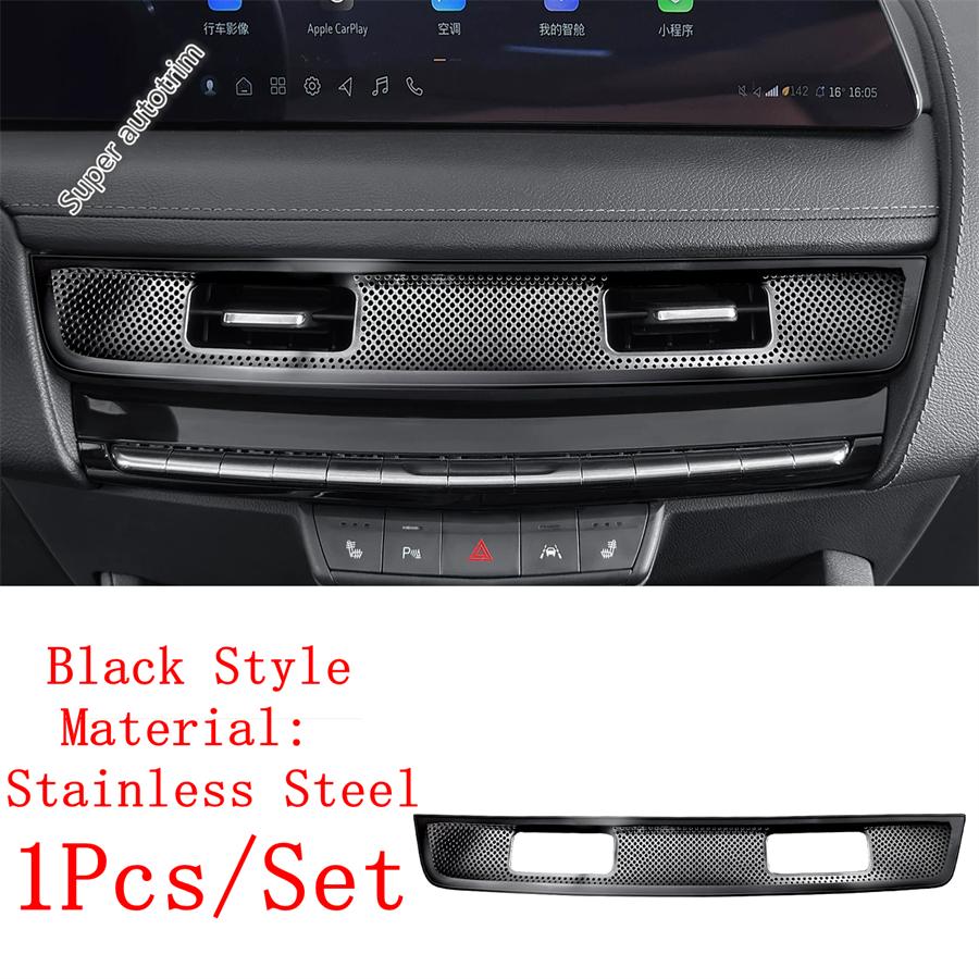 Central Control AC Air Conditioning Side Middle Vent Panel Cover Trim For Cadillac CT5 CT5-V  - 2025 Stainless Accessories