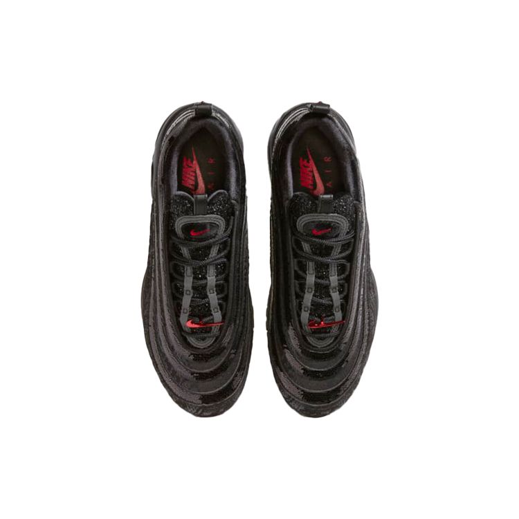Nike Air Max 97 Prm Ретро Спортивная сетчатая ткань Синтетическая кожа Низкий верх Воздушная подушка Повседневные кроссовки для бега Женские кроссовки Черный Красный DC1709-060