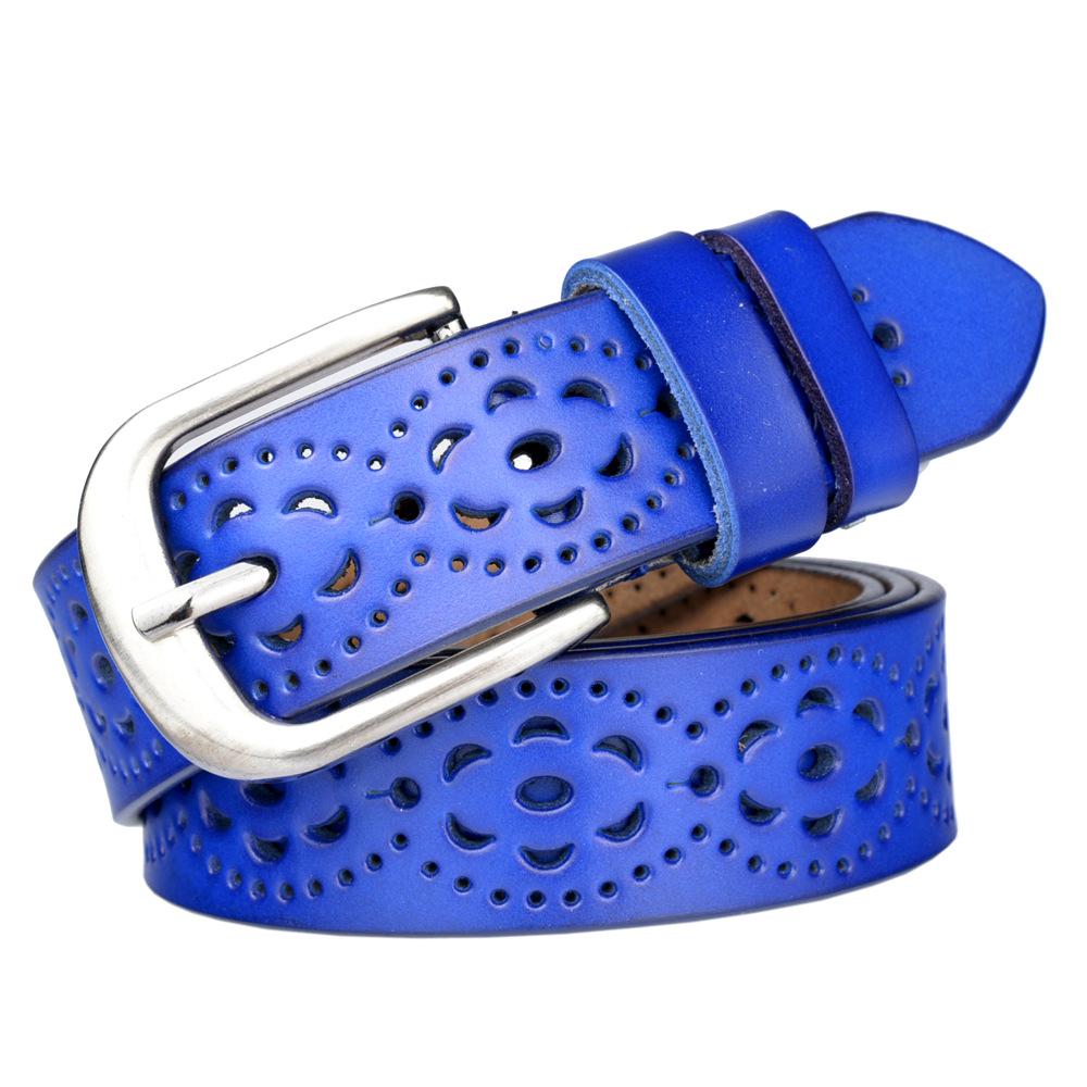 Модный женский ремень из натуральной воловьей кожи, индивидуальный полый ремень для платья, украшение, повседневный ремень из натуральной воловьей кожи, нежный женский ремень