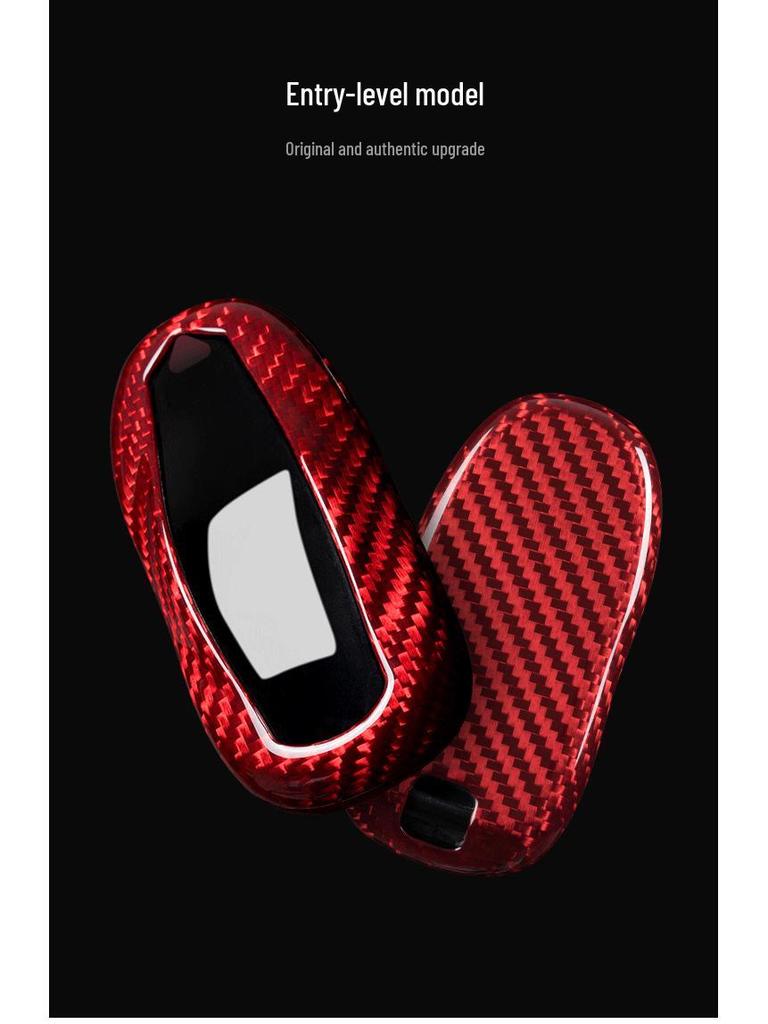 Real Carbon Fiber Key Case for Tesla Model 3 Sedan