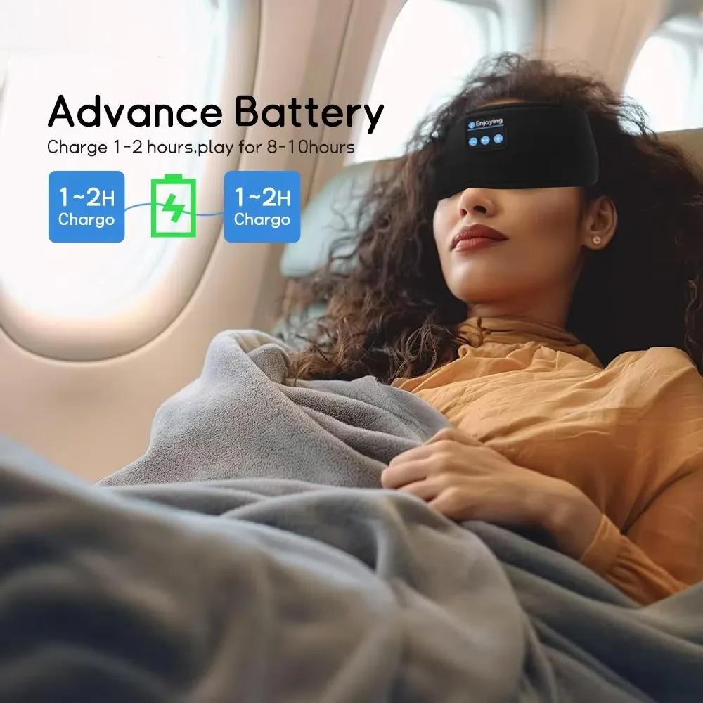 Наушники для сна Bluetooth 5.4 Повязка на голову, Беспроводные наушники для музыки и сна, Вкладыши для сна, Маска для сна с HD стереодинамиками для тренировок, бега, путешествий