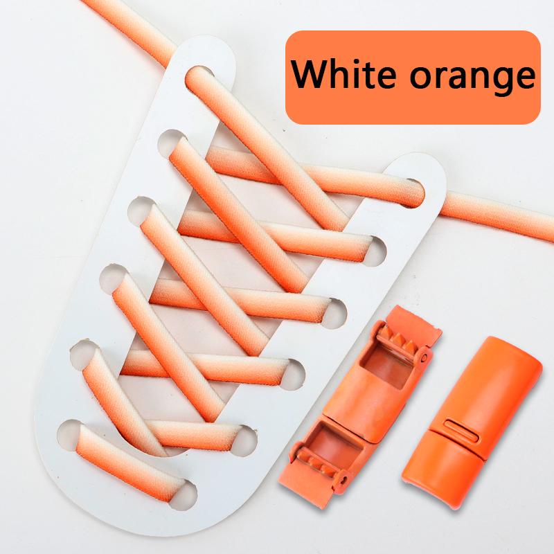 Магнитные шнурки с замком без завязывания, плоские эластичные градиентные разноцветные шнурки для кроссовок для детей и взрослых, шнурки без завязывания