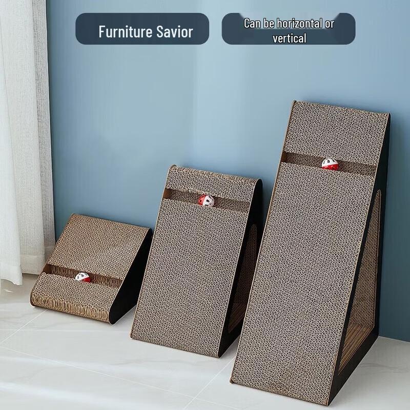 Vertical Triangular Corrugated Cat Scratcher & Lounge