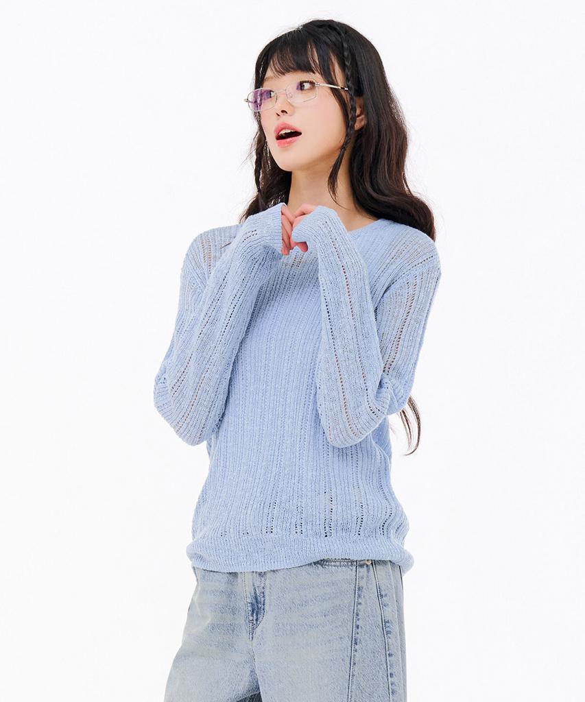 CHASECULT Women'S Net Knit Sweater-Fbrg5671C0D