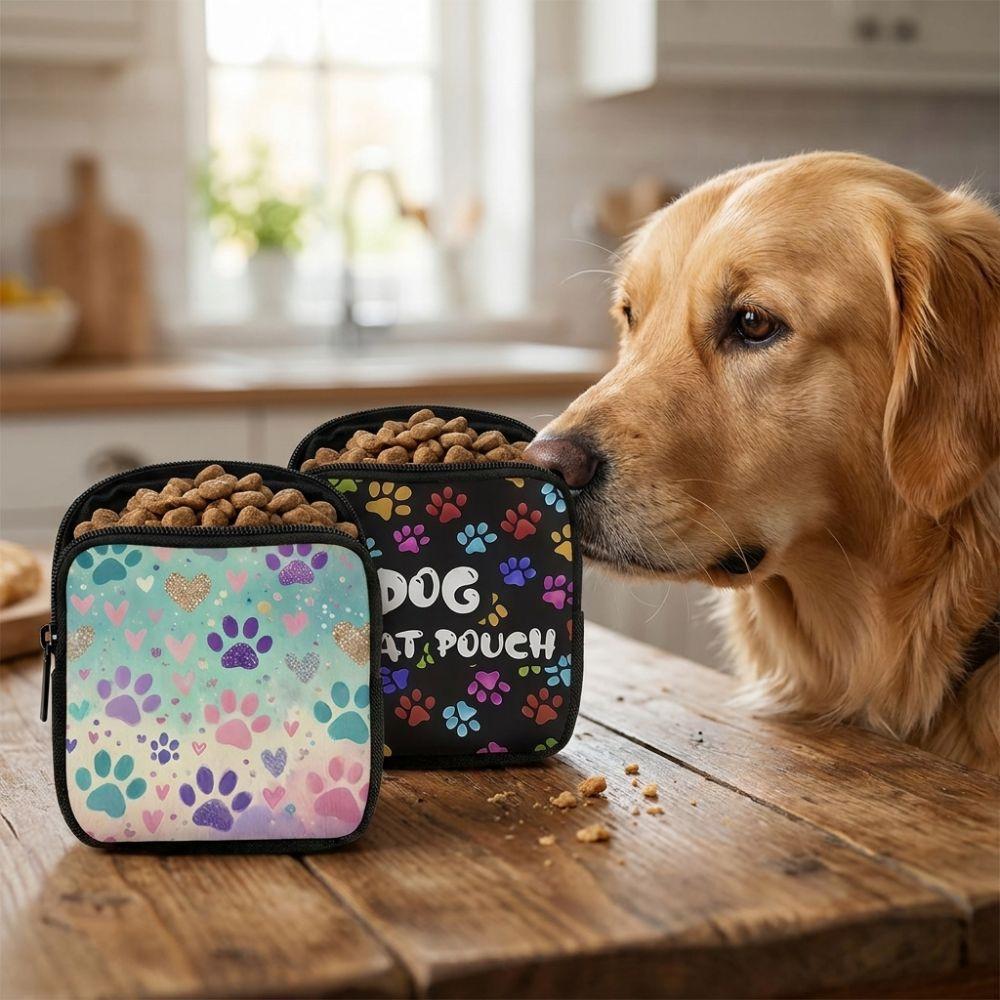 Transparent Window Dog Snack Bag Zipper Closure Pet Treat Pouch Dog Care Bag Pet Training
