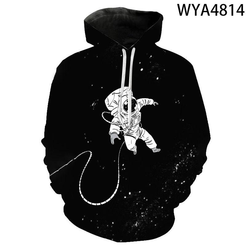 3D Printed Sweatshirt Astronaut Starry Sky Men Women Children Hoodies Fashion Pullover Long Sleeve Boy Girl Kids Streetwear Tops