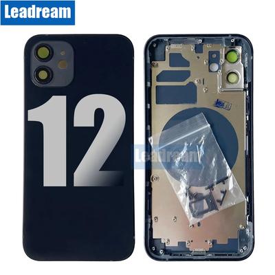 Стеклянная крышка заднего корпуса для iPhone 12 Pro Max 12 mini с рамкой корпуса + лотком для SIM-карты + боковыми ключевыми деталями