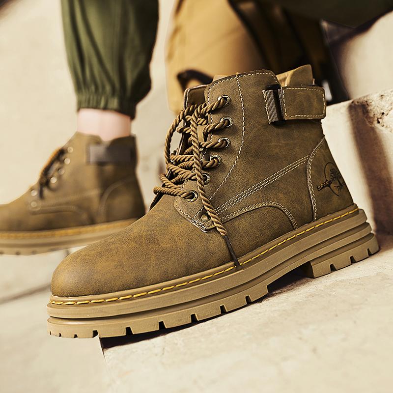 Luxury Brand Men Fashion Ankle Boots Breathable Antiskid Outdoor Hiking Boots Autumn New Shoes Light Non-slip Men Desert Boots