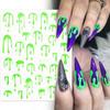 1 шт. 3D капли воды лазерная флуоресценция наклейки для ногтей наклейки для ногтей маникюр украшения YSL