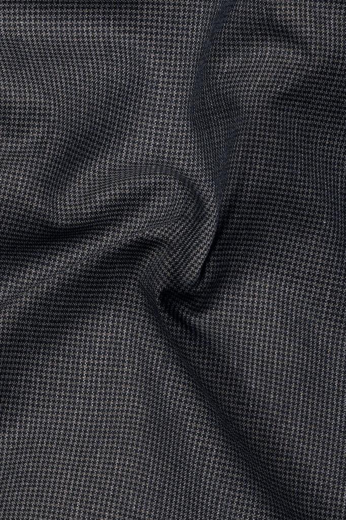 Шерстяной блейзер в серо-стальном цвете с узором "гусиная лапка"