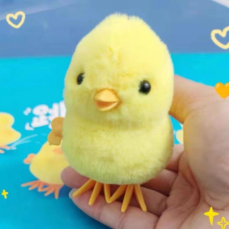 1 шт. Желтый прыгающий цыпленок/утка заводная игрушка ходячая имитация развитие конечностей плюшевая игрушка цыпленок утенок