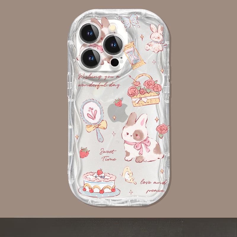 Подходит для Apple 15 Чехол для мобильного телефона Силиконовый iPhone 14 Cartoon Lamb 13promax Браслет 16/12mini