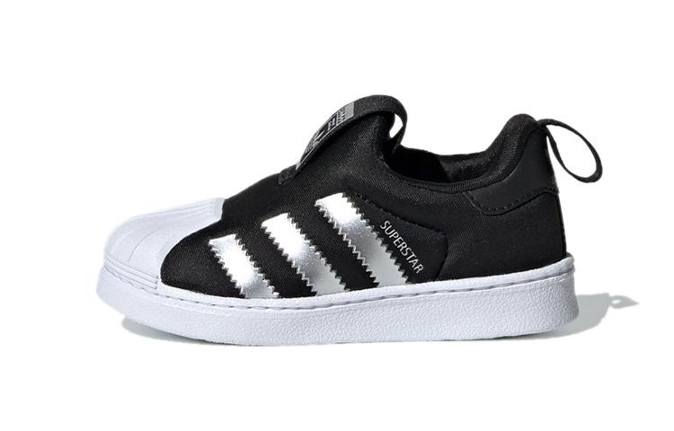adidas Originals Superstar 360 I 360 I Удобные Устойчивые к истиранию Низкие Кеды для скейтбординга Черные Для младенцев и малышей EE6281