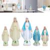 Mary Figurine Collectable Holy Mother Statuette Creative Sculpture Decorative Craft Luminous Glow