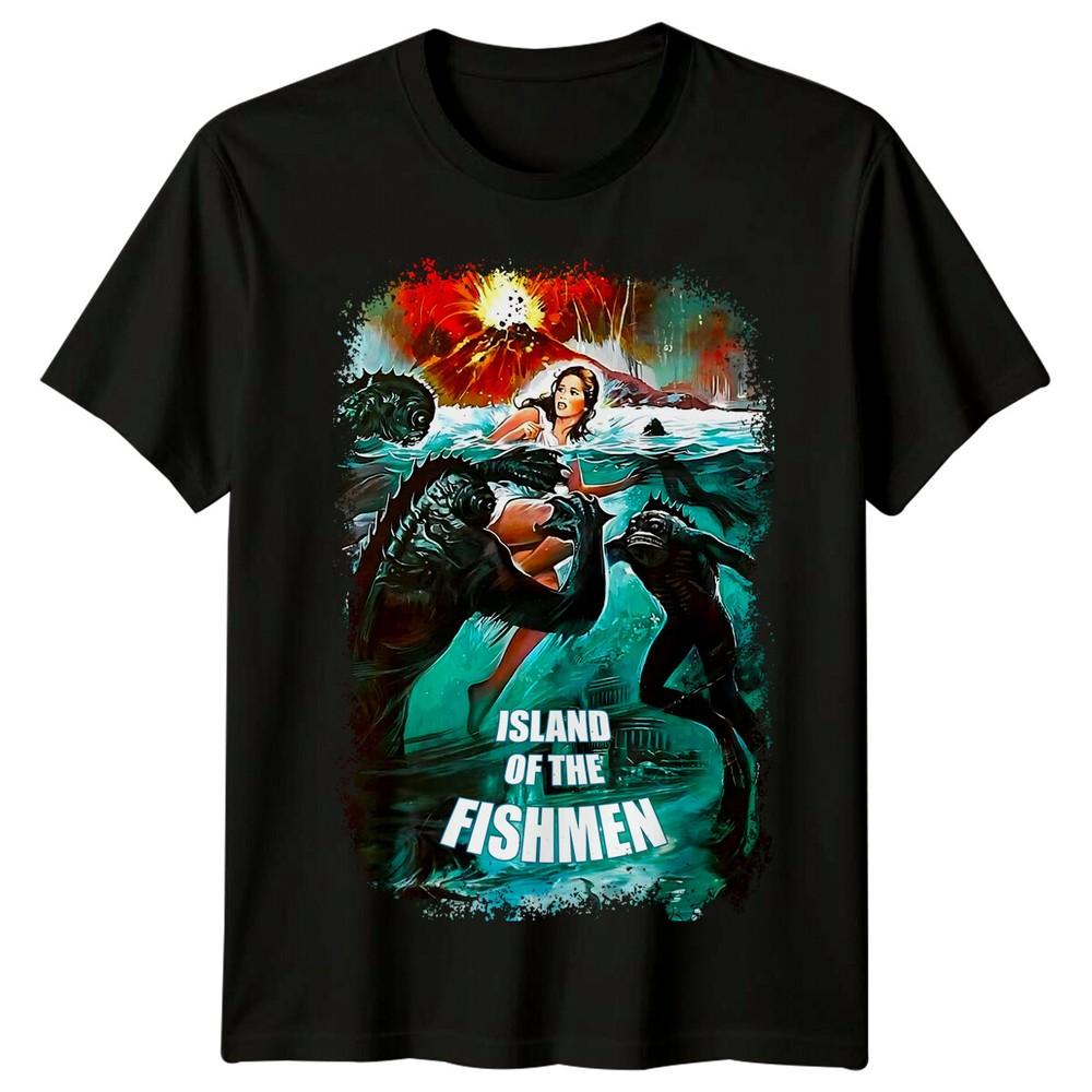 Island of the Fishmen (1979) Movie Poster Inspired T-Shirt Retro 80s Tee