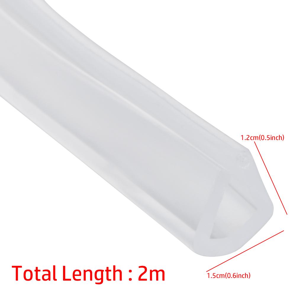 2 метра U-образный резиновый кромочный уплотнитель, уплотнительная лента для душевой двери, стекла, защита кромки, уплотнитель, несколько размеров