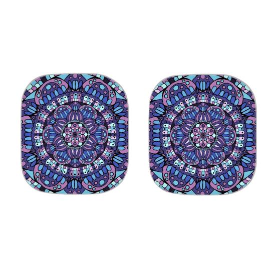 2Pcs Plants Pattern Sun Shades Reflective Windshield Covers Foldable UV Protection Vehicles Sun Visor for Cars SUVs